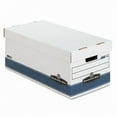 thumbnail image 1 of Bankers Box  Stor/File Storage Box- Letter- Locking Lid- White/Blue- 4/Carton, 1 of 1