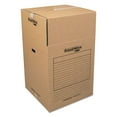 thumbnail image 1 of Bankers Box Wardrobe Moving Box, 24" x 24" x 40", Brown Kraft/Blue, 3/Carton, 1 of 6