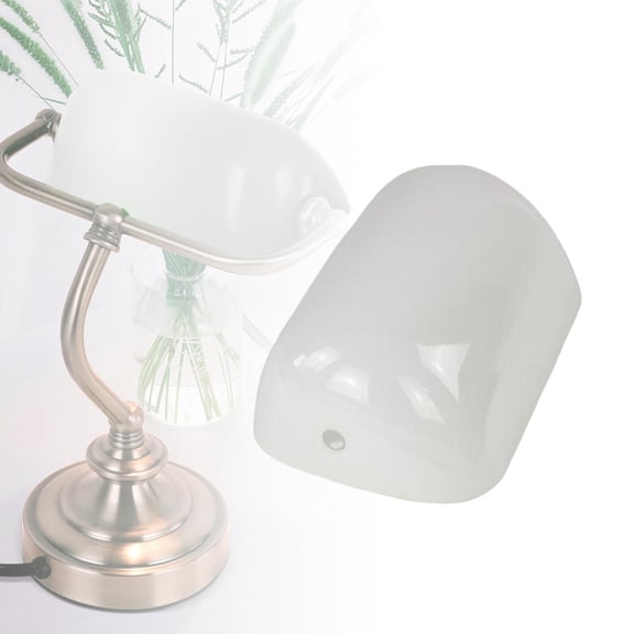 Bankers Lampshade Parts Decorative Cover Antique Accessories Home Decor Replacement Tabletop Traditional Lamp Shade for Reading Centerpieces White