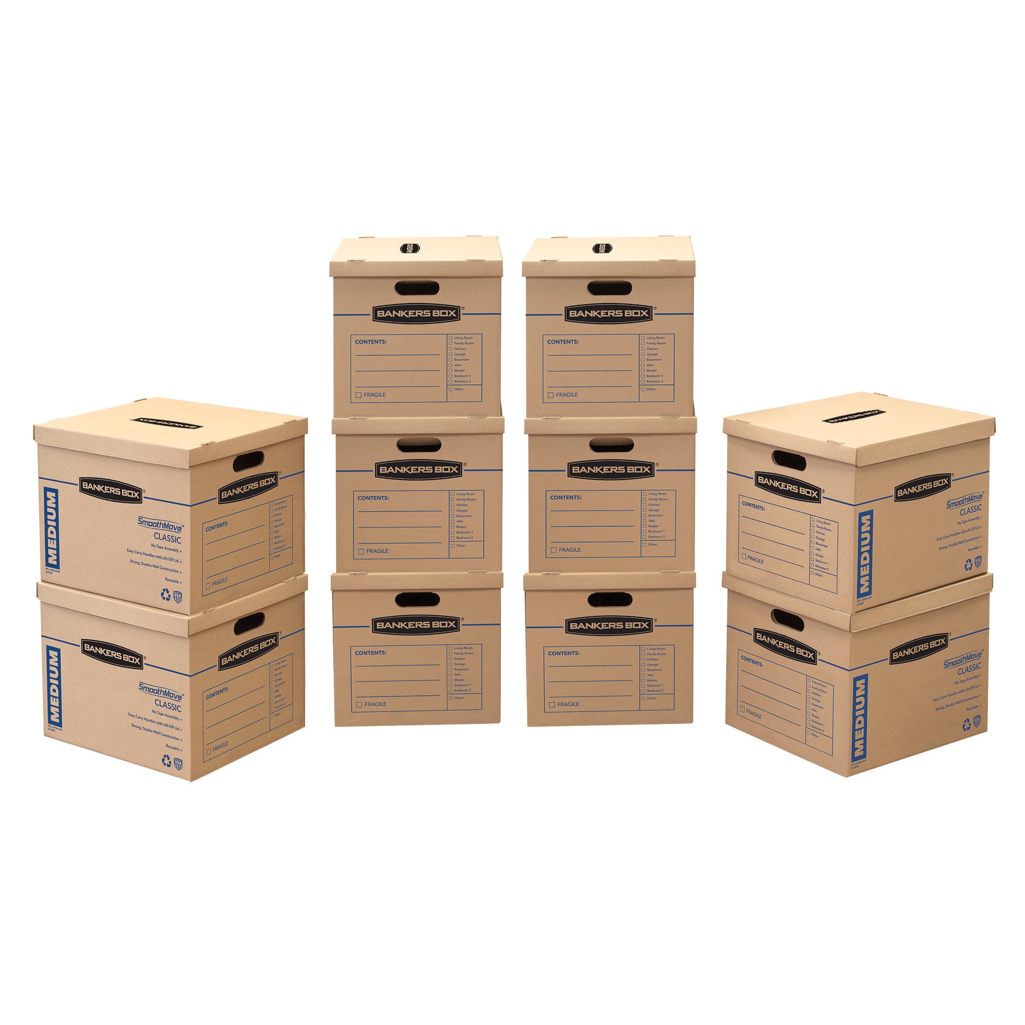 Bankers Moving Box Smoothmove Classic Medium 10 Pack