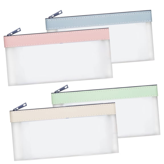 Banks Deposit Money Bags with Zippers,Money Bag with Zippers for Cash Clear Money Pouches for Cash with Zippers Check Wallet