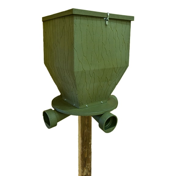 Banks Outdoors Gravity Fed Feed Bank Deer & Game Hunting Feeder 300 Lb Capacity