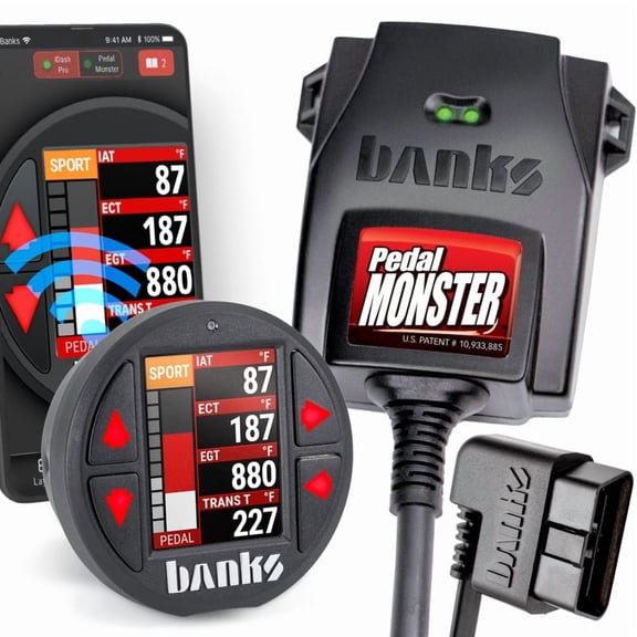 Banks Power PedalMonster Kit with iDash Pro * Throttle Sensitivity Controller for Gas and Diesel Vehicles