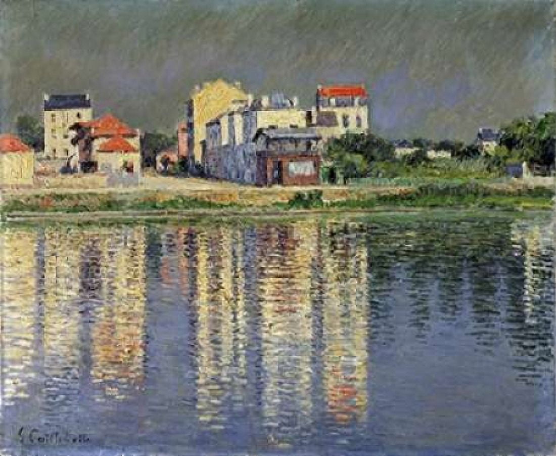 Banks of The Seine at Argenteuil Canvas Art - Gustave Caillebotte (20 x 24)