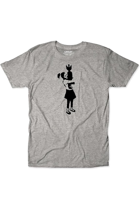 Banksy Bomb Girl Street Art Graffiti Graphic Unisex T-Shirt