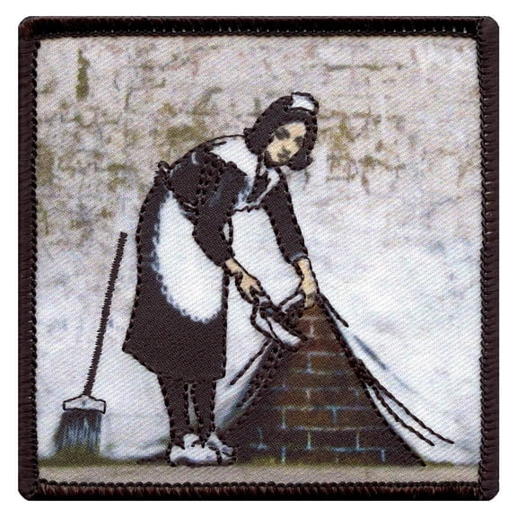 Banksy Camden Maid Embroidered Iron On PhotoPatch