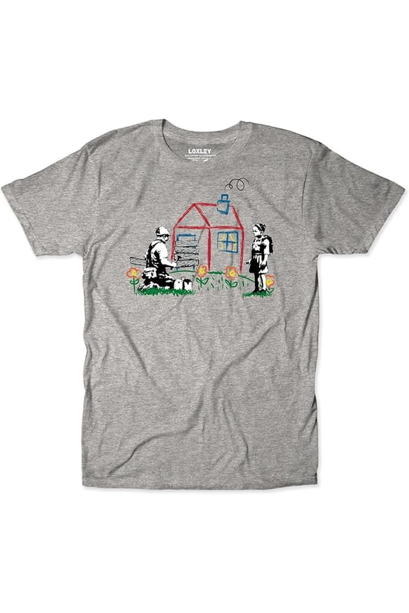 Banksy Crayon House Foreclosure Street Art Graffiti Graphic Unisex T-Shirt