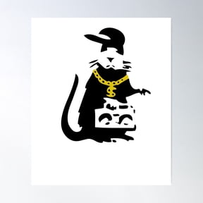 Banksy Gangsta Rat Poster Wall Art Modern Wall Decor For Living Room Bedroom