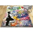 thumbnail image 1 of Banksy Girl Graffiti Rug, Famous Rugs, Housewarming Gift Rugs, Red Balloon Rug, Famous Rug, Thick Rug, Home Decor Rugs, Front Door Rugs, 1.7'x2.3' - 50x70 cm, 1 of 8