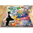 thumbnail image 1 of Banksy Girl Graffiti Rug, Famous Rugs, Housewarming Gift Rugs, Red Balloon Rug, Famous Rug, Thick Rug, Home Decor Rugs, Front Door Rugs, 2.6'x4' - 80x120 cm, 1 of 8