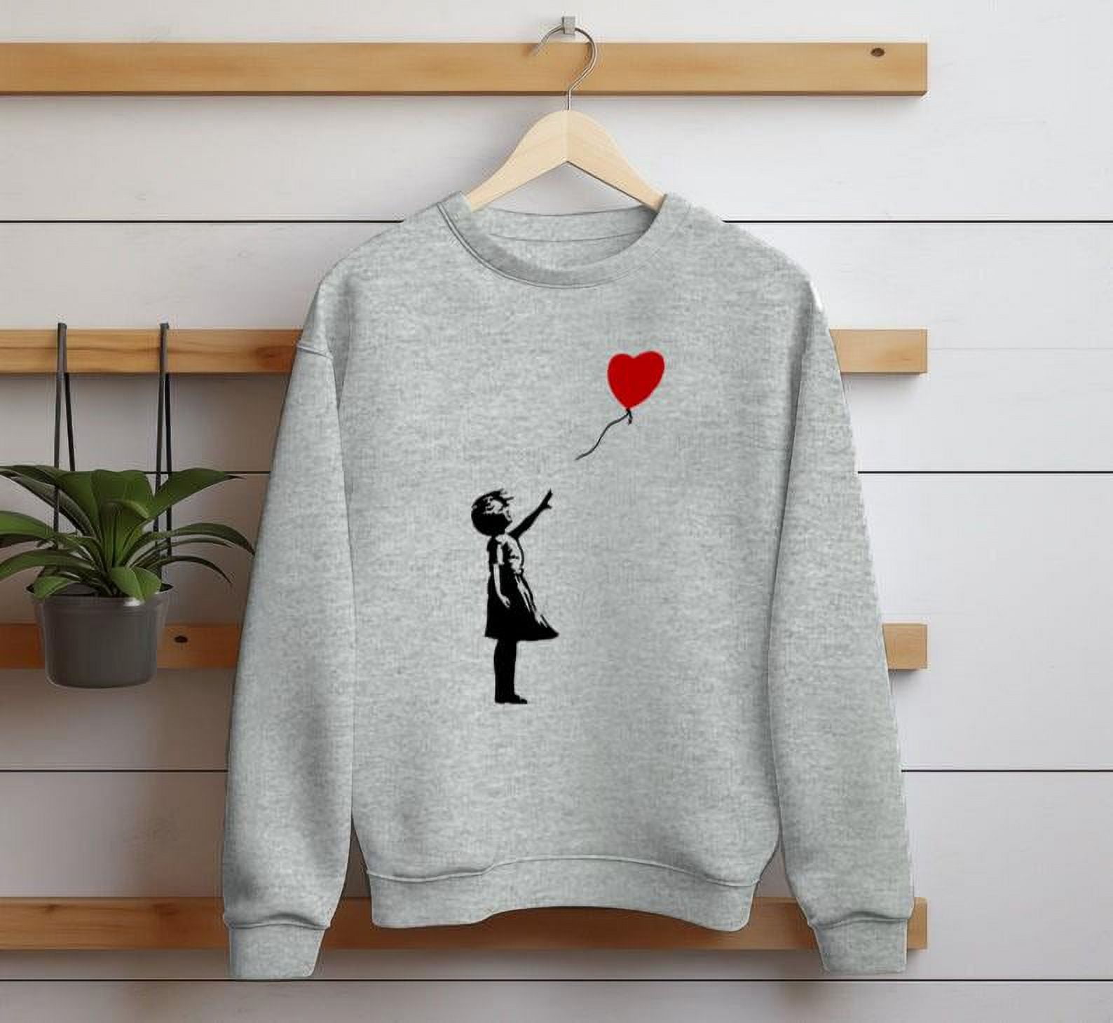 Banksy Girl Hearth Love Balloon T Shirt Meme Gift Funny Top Tee Style