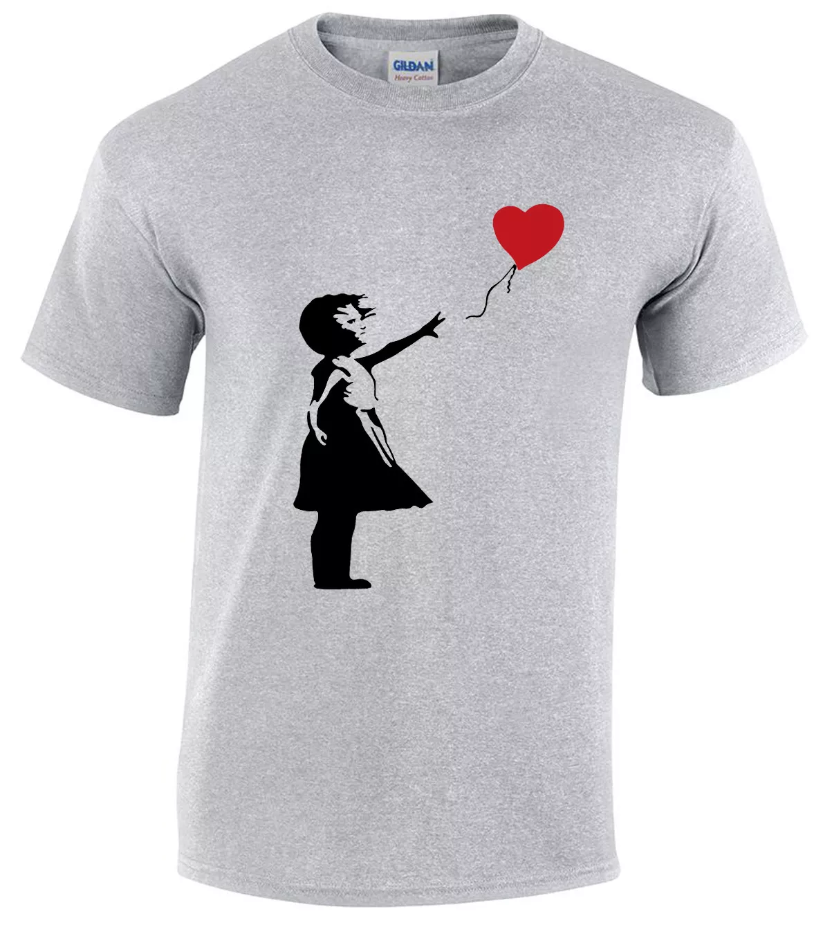 A Mural Depicting A Well-known Banksy Image Of A Little Girl With A Heart-shaped Balloon, But