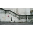 thumbnail image 1 of Banksy Girl and Heart Balloon - CANVAS OR PRINT WALL ART, 1 of 3