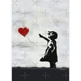 Banksy Girl with heart balloon graffiti ORIGINAL WALL street art HD
