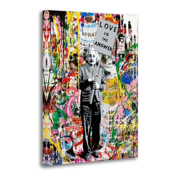 Banksy Graffiti The Brilliant Physicist. Posters Art Print Wall Photo Paint Poster Hanging Picture Family Bedroom Decor Gift 24x36inch(60x90cm)