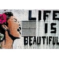 thumbnail image 1 of Banksy Life Is Beautiful - CANVAS OR PRINT WALL ART, 1 of 1