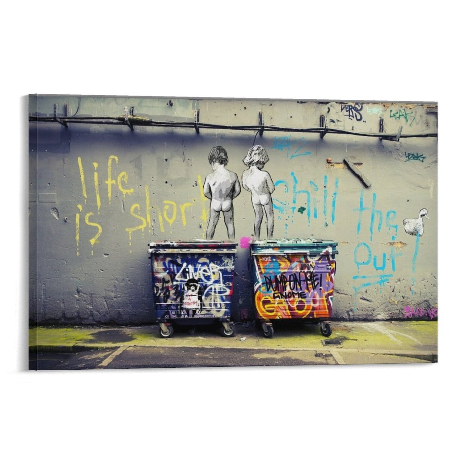 Banksy, Life Is Short, Canvas Street Art, Banksy Wall Art, Banksy