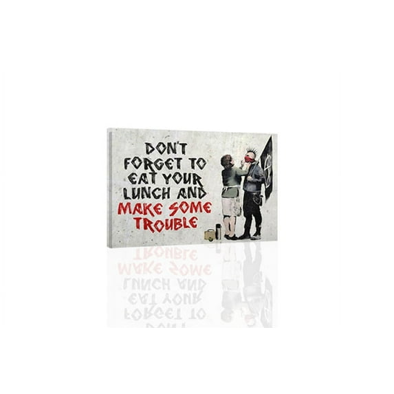 Banksy Make Some Trouble - CANVAS OR PRINT WALL ART