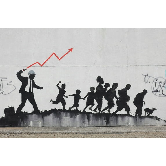 Banksy Mural - Canvas OR Print Wall Art