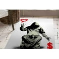 thumbnail image 1 of Banksy Rug, Area Rug, Thick Rug, Salon Rug, Love Or Money Rug, Painting Rug, Printed Rug, Area Rug, Rug, Accent Rug, Banksy Money Graffiti, 2.3'x3.3' - 70x110 cm, 1 of 8