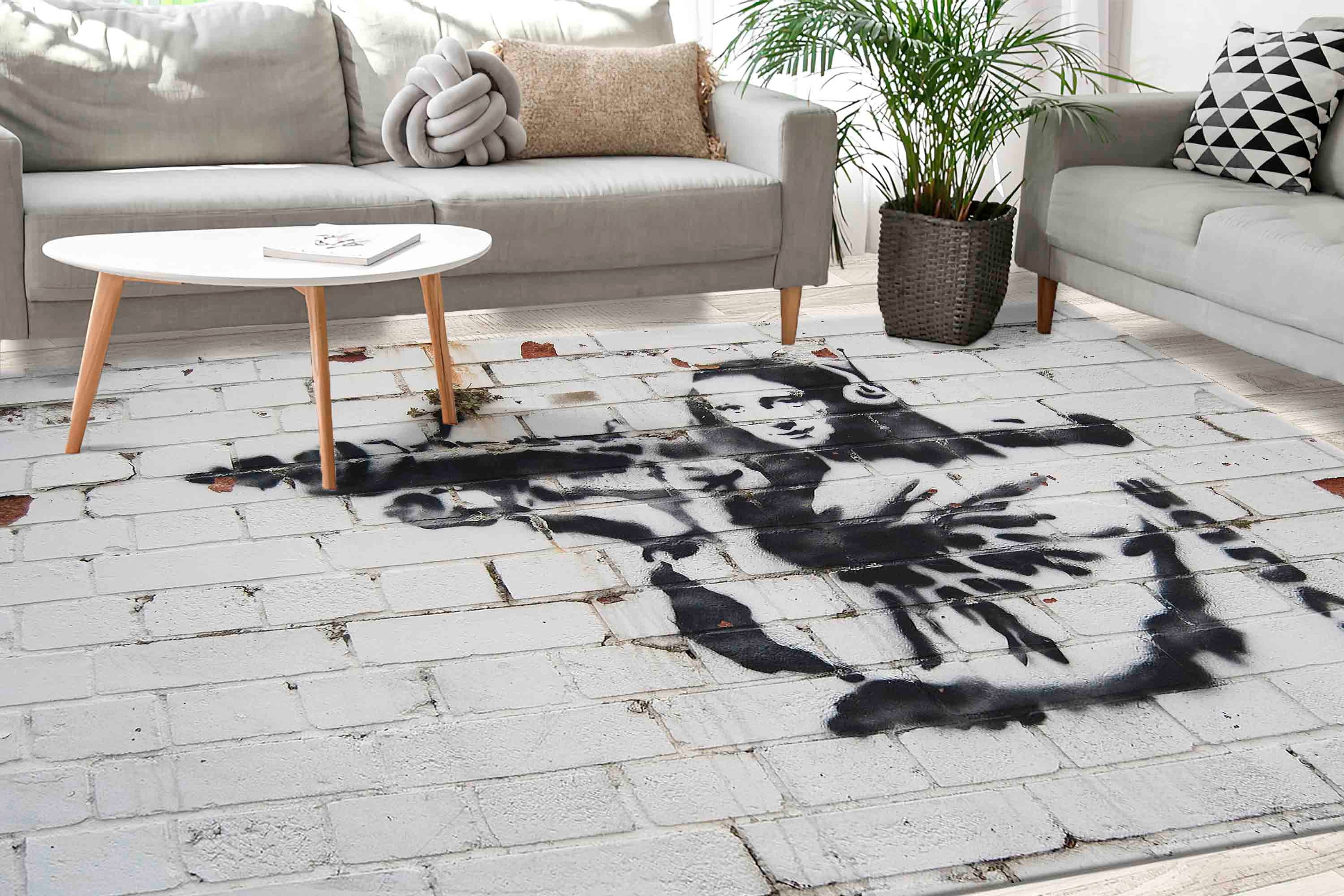 Banksy Rug, Office Decor Rugs, Popular Rugs, Mona Lisa Rugs, Street Rug ...
