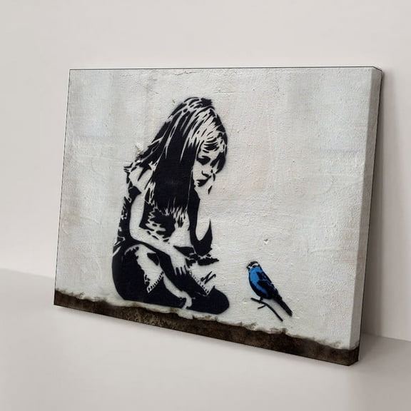Banksy Wall Art Learn To Rest Not Quit Abstract Wall Painting Kid Pop Street Graffiti Wall Art Decor Ready To Hang for Living Room Bedroom Home Bathroom Wall Decor(12" W x 8" H，Framed)