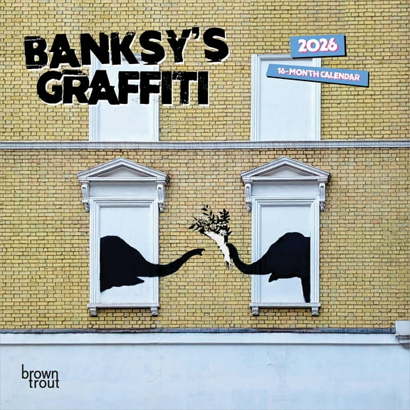 Banksy's Graffiti OFFICIAL | 2026 7x14" (Hanging) Mini Wall Calendar | BrownTrout