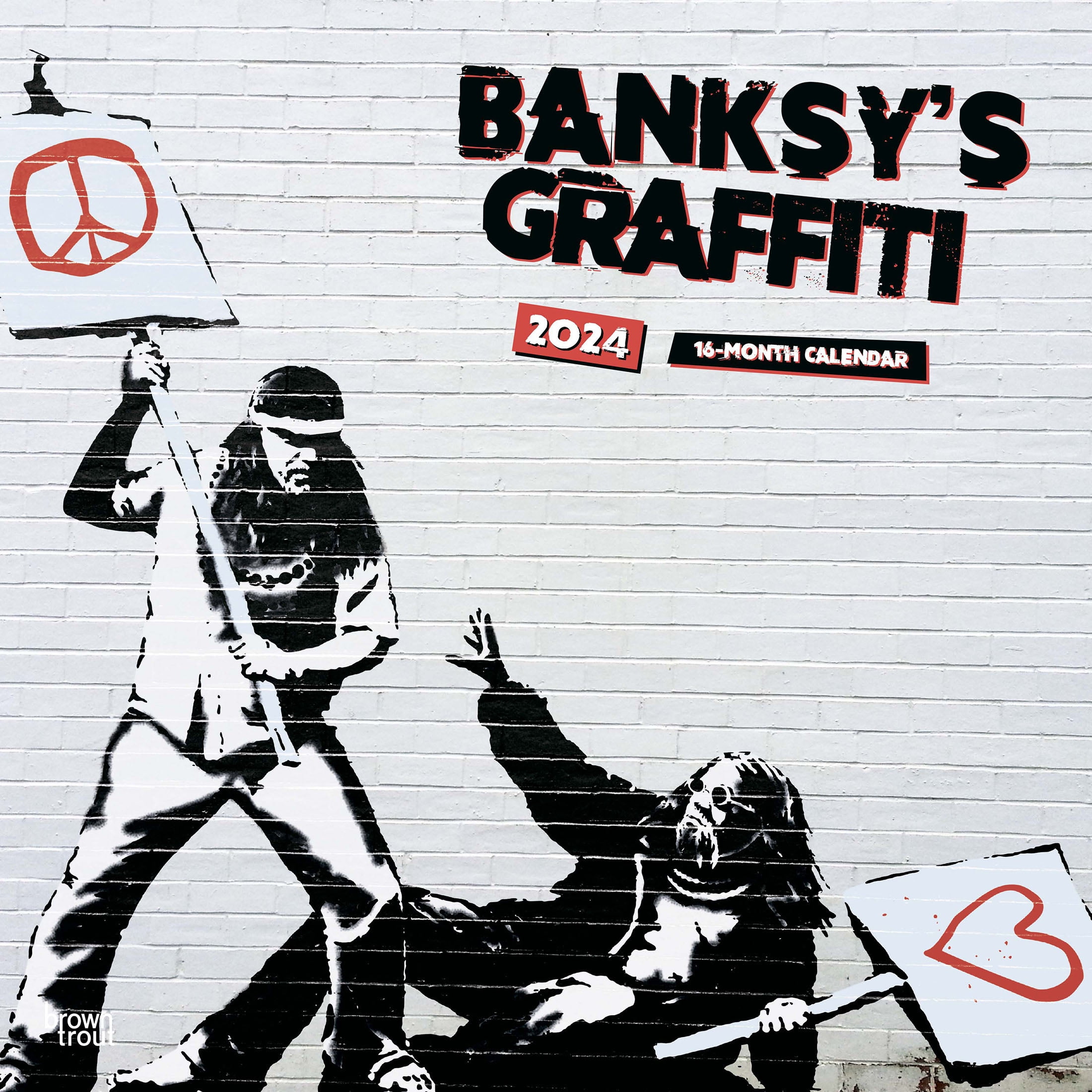 Banksy's Graffiti 2025 12x24" (Hanging) Wall Calendar BrownTrout
