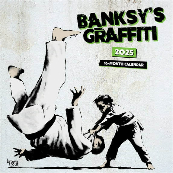 Banksy's Graffiti Official 2025 12 X 24 Inch Monthly Square Wall Calendar Plastic-Free (Wall)