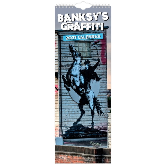 Banksy's Graffiti OFFICIAL | 2027 5.7x16.5" (Hanging) Slimline Wall Calendar