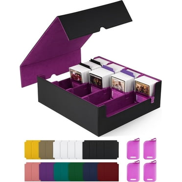 Banloga Trading Card Storage Box, Can Holds 2400+ Cards,Powerful Magnetic Closure PU Leather  Box,Fits for TCG Magic Game Sports Cards