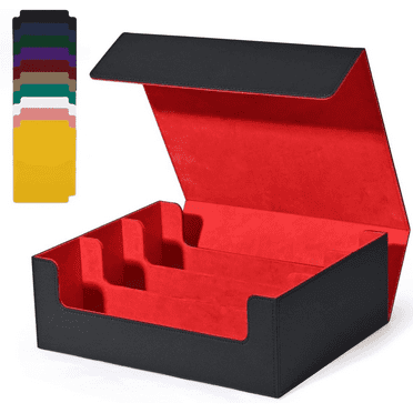 Banloga Trading Card Storage Box, Large-Capacity Box, Can Hold 1800  Single Sleeved Cards, Powerful Magnetic Closure PU Leather Box,Fits for TCG Magic Game Sports Cards