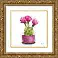 thumbnail image 1 of Bannarot 12x12 Gold Ornate Wood Framed with Double Matting Museum Art Print Titled - Cactus Flowers V, 1 of 4
