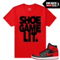 Banned 1s Shirts to match Sneaker Match Tees Red "Shoe Game Lit