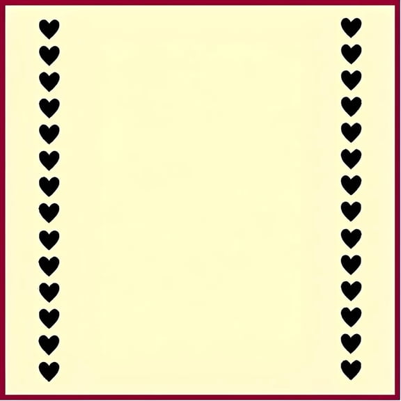 Banner Border 3 Stencil - DIY Custom Wedding Romance Romantic Cupid Love Lovebird Decorations Template Reusable Laser Cut Mylar Template for Painting Home Decor Crafts - The Artful Stencil