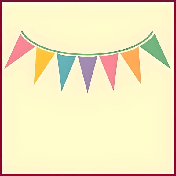 Banner Border Stencil - DIY Art & Craft Reusable Sturdy Flexible Painting Template 10 mil Plastic Mylar Wall Floor Tile Craft Stencils - The Artful Stencil