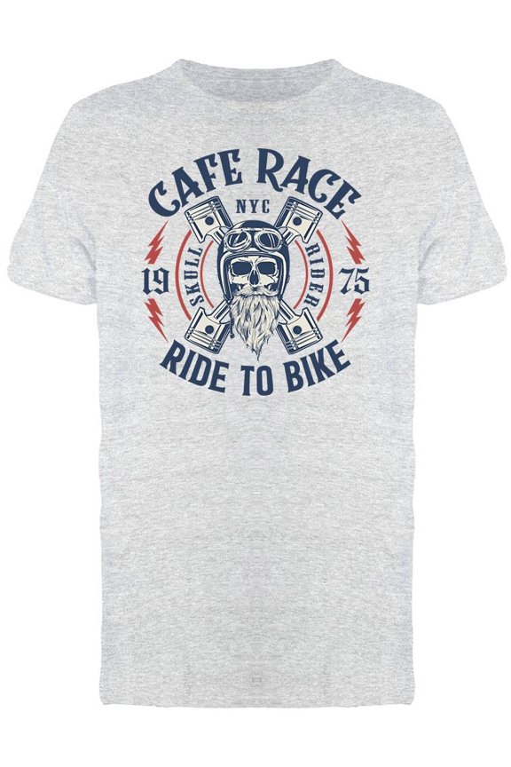 Banner. Cafe Racer, Ride To Bike Tee Men's -Image by Shutterstock