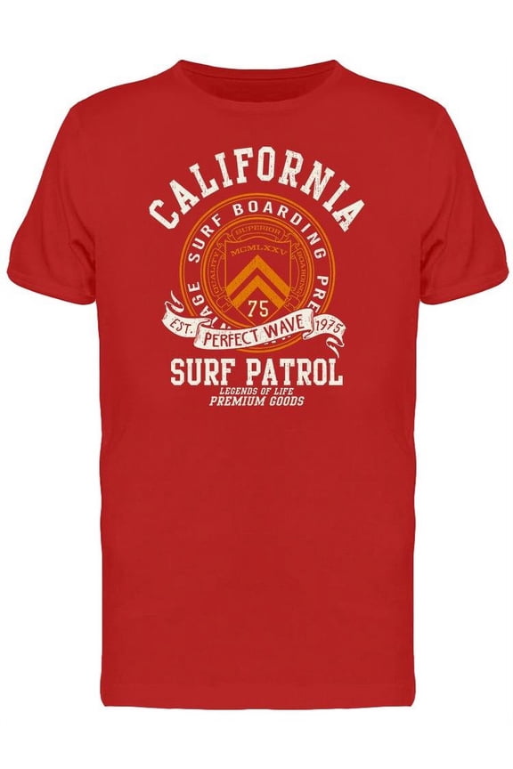 Banner. California, Surf Patrol T-Shirt Men -Image by Shutterstock, Male Large