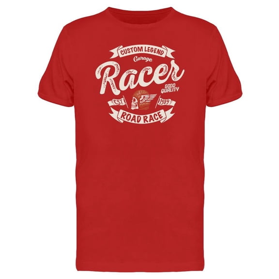 Banner. Custom Legend, Racer T-Shirt Men -Image by Shutterstock, Male Medium