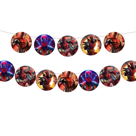 Banner Dead Pre-Strung Vein Pool Party Supplies Garland Decor Decorations