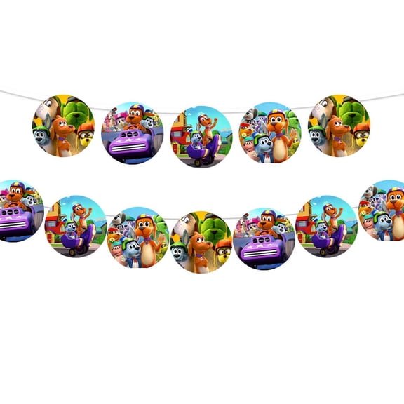 Banner Go Dog Go Party Supplies Garland Decor Decorations Pre-Strung