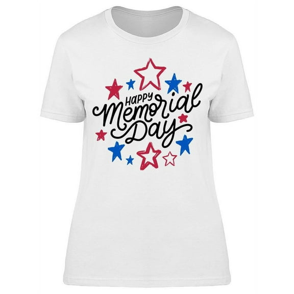 Banner: Happy Memorial Day T-Shirt Women -Image by Shutterstock, Female Large
