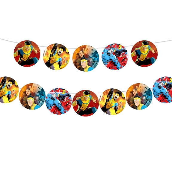 Banner Invincible Party Supplies Garland Decor Decorations Pre-Strung