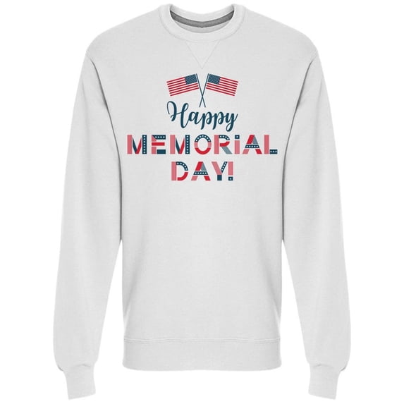 Banner: Memorial Day W/flags Sweatshirt Men -Image by Shutterstock, Male XX-Large