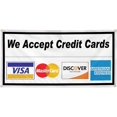 Banner Multiple Sizes We Accept Credit Cards Restaurant Cafe Bar B