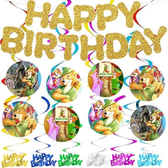 Banner Robinal Birthday Hood Party Supplies Decoration Hanging Ceiling Swirls Streamer Birthday Wall Decor