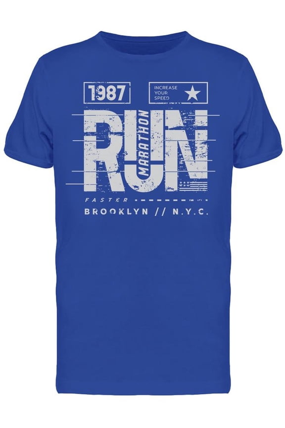 Banner: Run, Marathon T-Shirt Men -Image by Shutterstock, Male 3X-Large