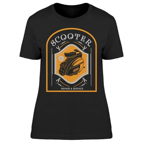 Banner. Scooter, Repair Service T-Shirt Women -Image by Shutterstock, Female Large