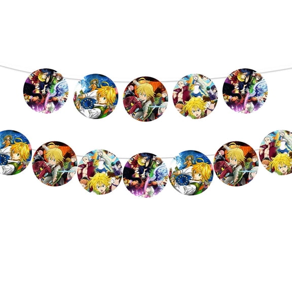 Banner Seven Deadly Sins Party Supplies Garland Decor Decorations Pre-Strung