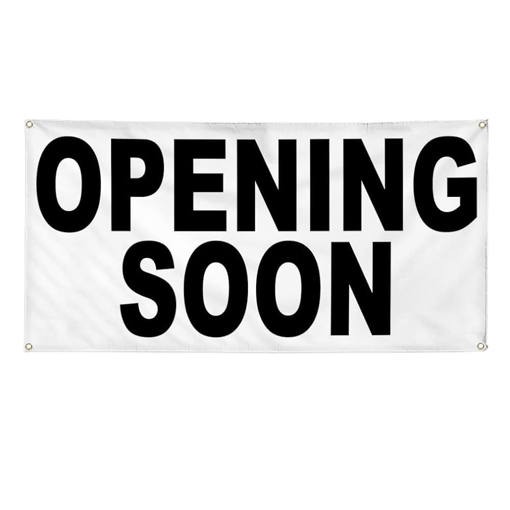 Banner Sizes Opening Soon Black Business Outdoor Weatherproof